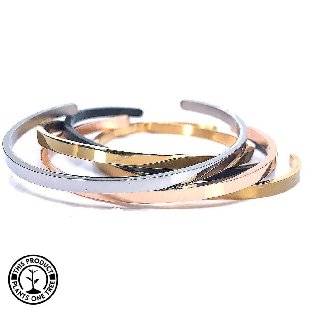 Bracelets Black, Gold, Matt Gold, Rose Gold & Silver Blank - ORANGE AMOUR