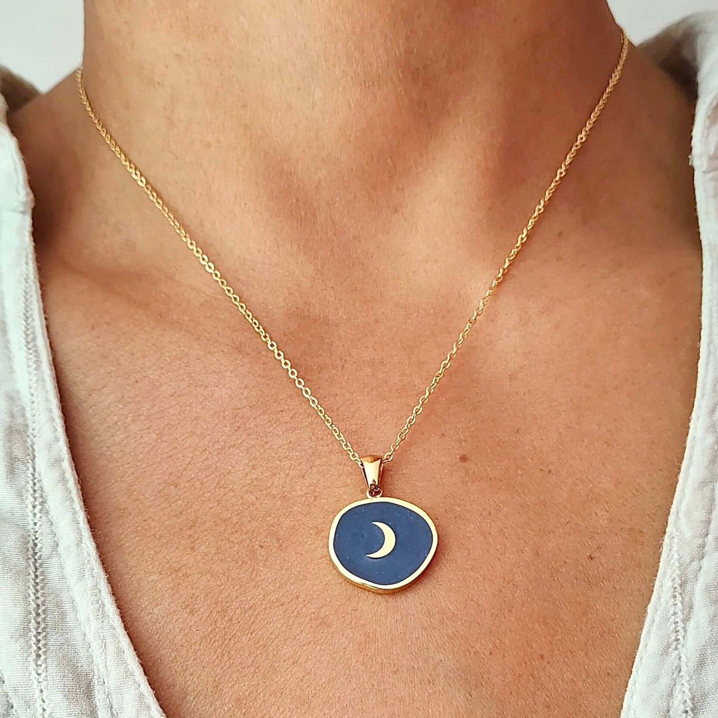 COLLIER LUNE, ÉTOILE, CŒUR… - ORANGE AMOUR